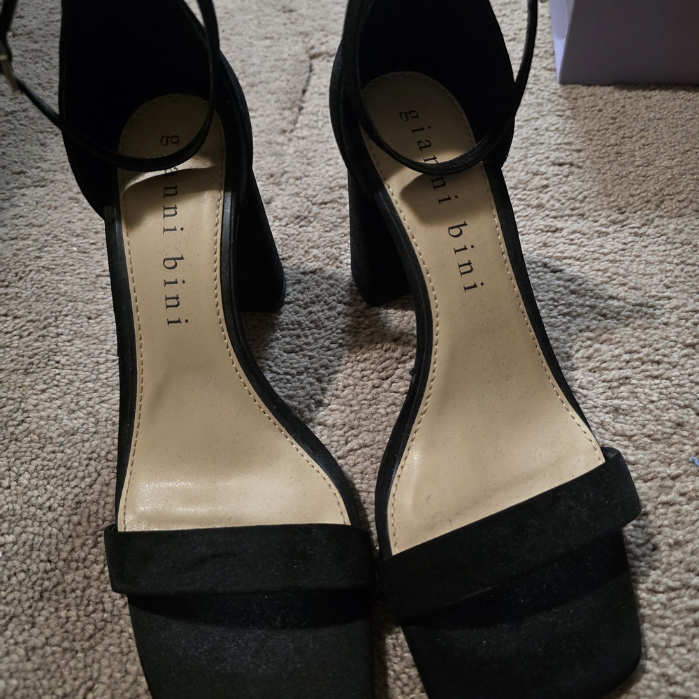 Gianni Bini Black Strappy Heels